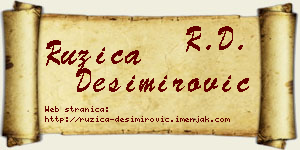 Ružica Desimirović vizit kartica